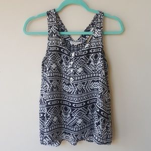 Pink Rose Aztec Sleeveless Swing Top